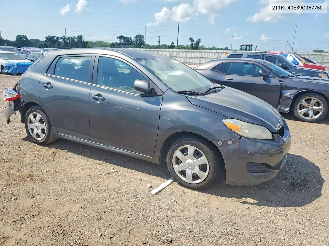 2009 Toyota Matrix Base VIN: 2T1KU40E39C057750 Lot: 59823756