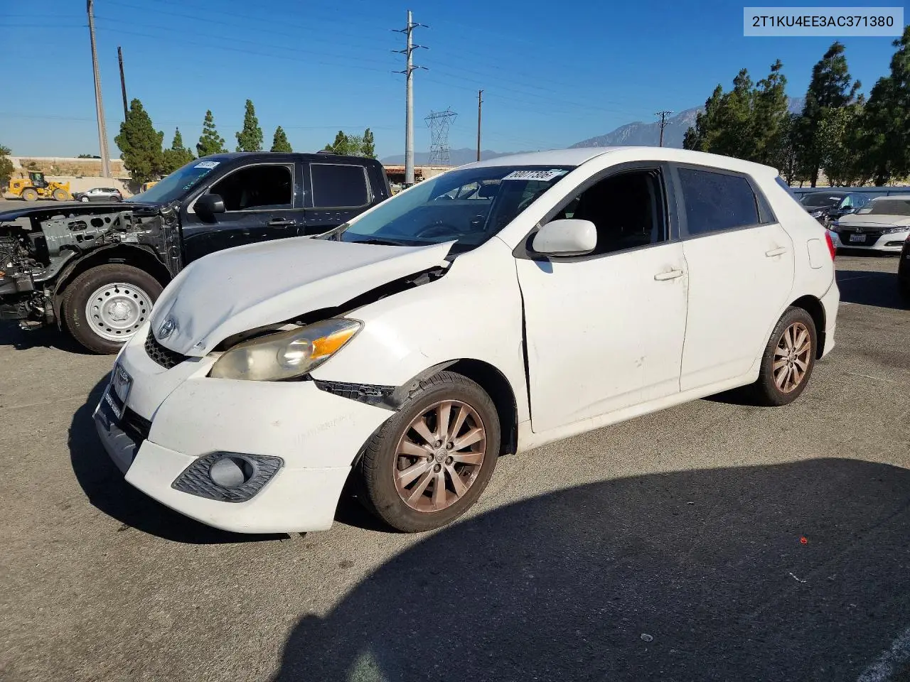 2010 Toyota Matrix Base VIN: 2T1KU4EE3AC371380 Lot: 60077306