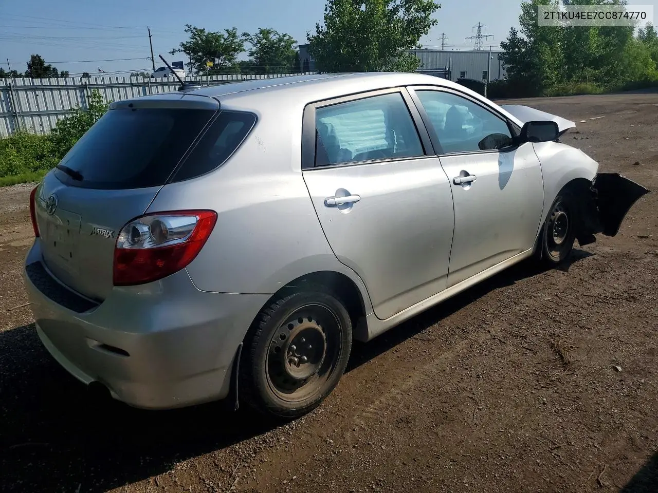 2012 Toyota Matrix L VIN: 2T1KU4EE7CC874770 Lot: 59541366