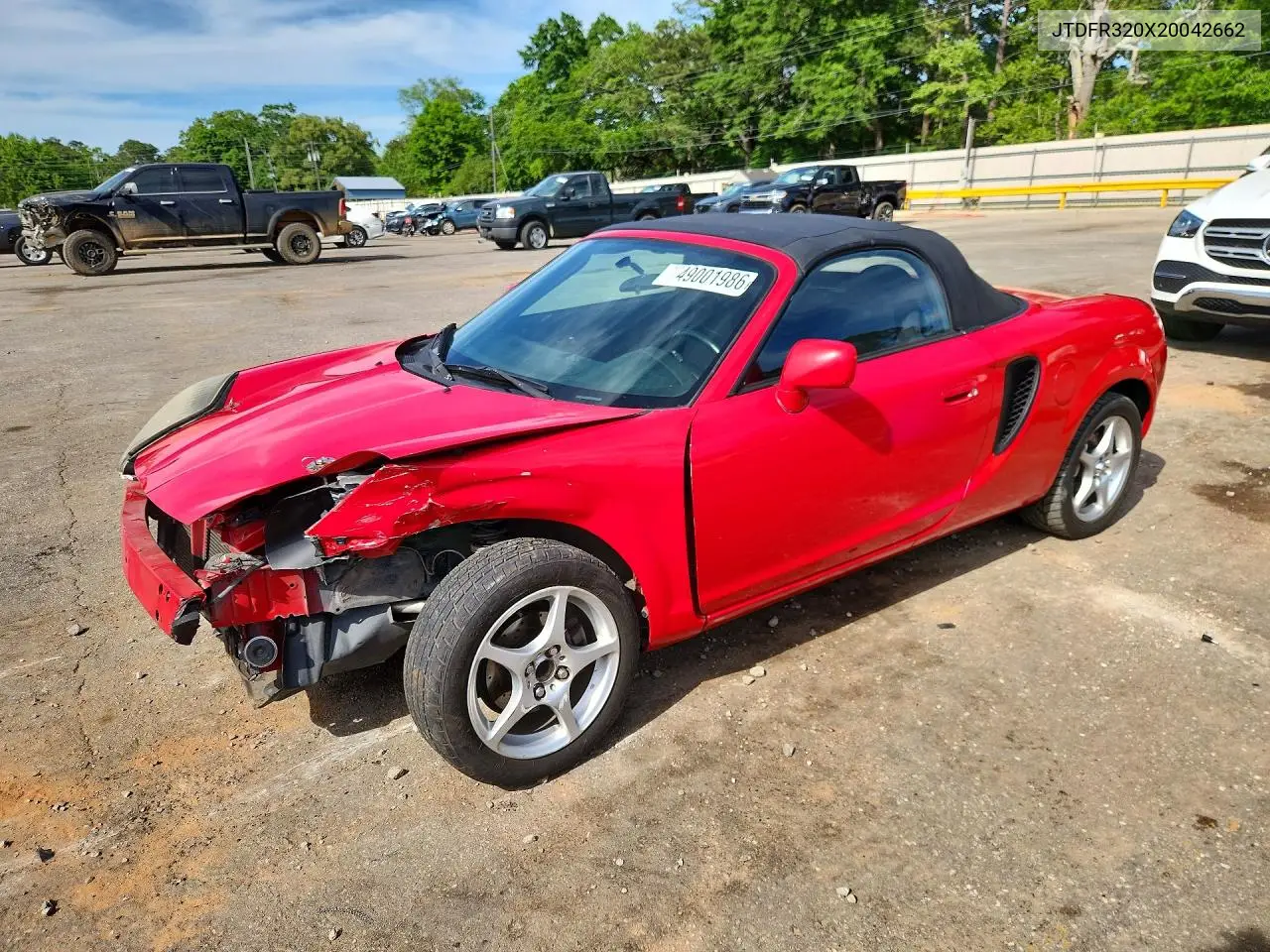 2002 Toyota Mr2 Spyder Base VIN: JTDFR320X20042662 Lot: 49001986