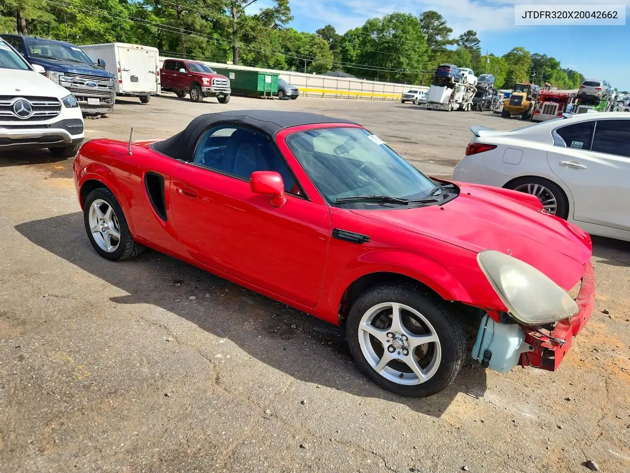 2002 Toyota Mr2 Spyder Base VIN: JTDFR320X20042662 Lot: 49001986