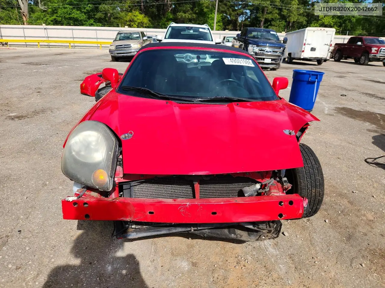 2002 Toyota Mr2 Spyder Base VIN: JTDFR320X20042662 Lot: 49001986