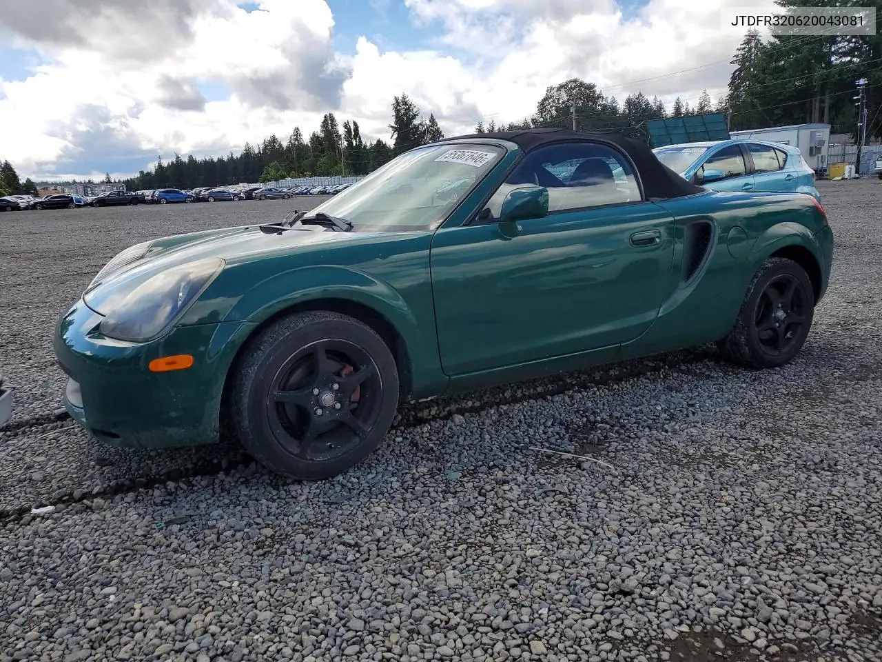 2002 Toyota Mr2 Spyder VIN: JTDFR320620043081 Lot: 55367646