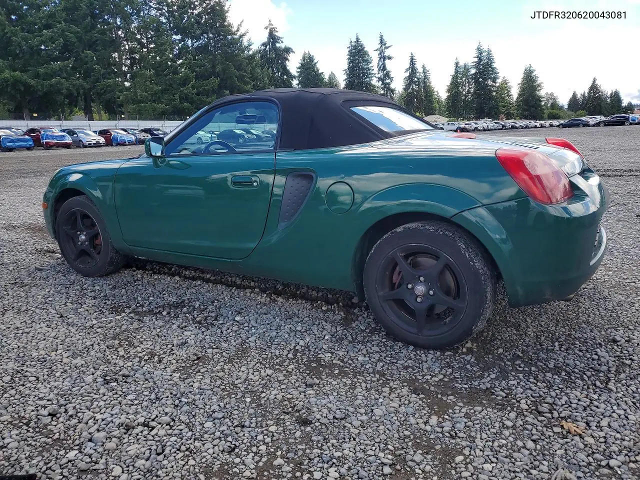 2002 Toyota Mr2 Spyder VIN: JTDFR320620043081 Lot: 55367646