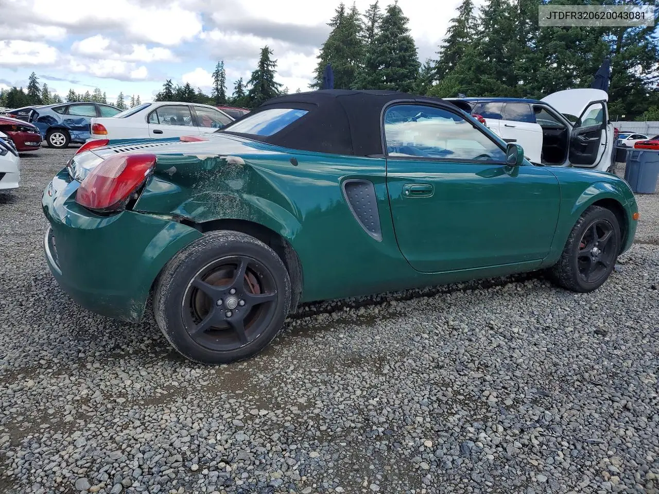 2002 Toyota Mr2 Spyder VIN: JTDFR320620043081 Lot: 55367646