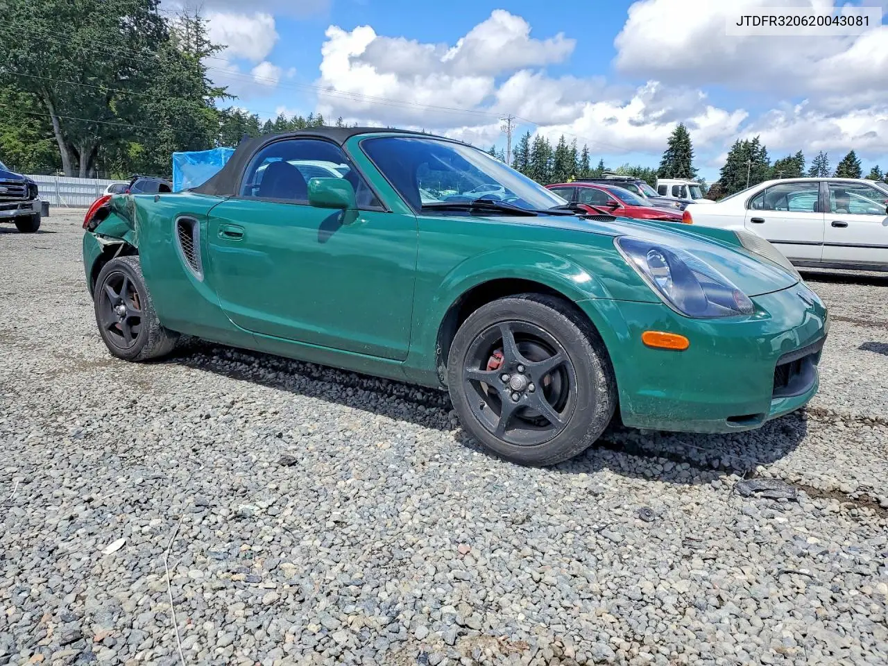2002 Toyota Mr2 Spyder VIN: JTDFR320620043081 Lot: 55367646