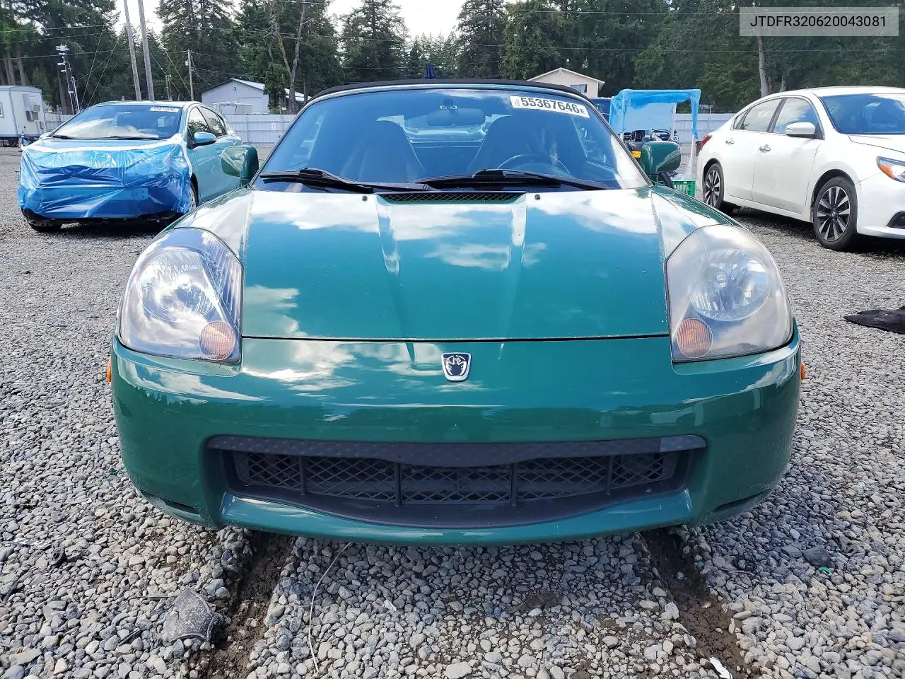2002 Toyota Mr2 Spyder VIN: JTDFR320620043081 Lot: 55367646