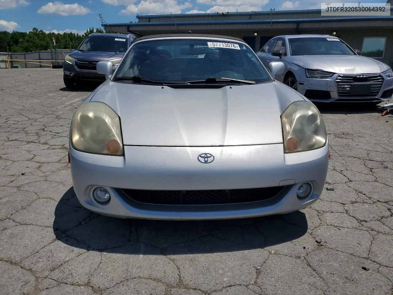 2003 Toyota Mr2 Spyder VIN: JTDFR320530064392 Lot: 57713076