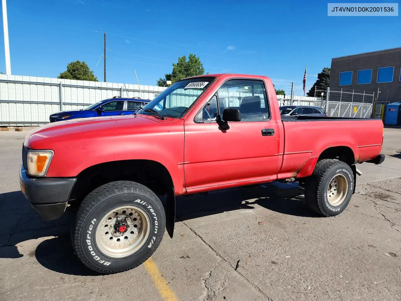 1989 Toyota Pickup 1/2 Ton Short Wheelbase Dlx VIN: JT4VN01D0K2001536 Lot: 60665656