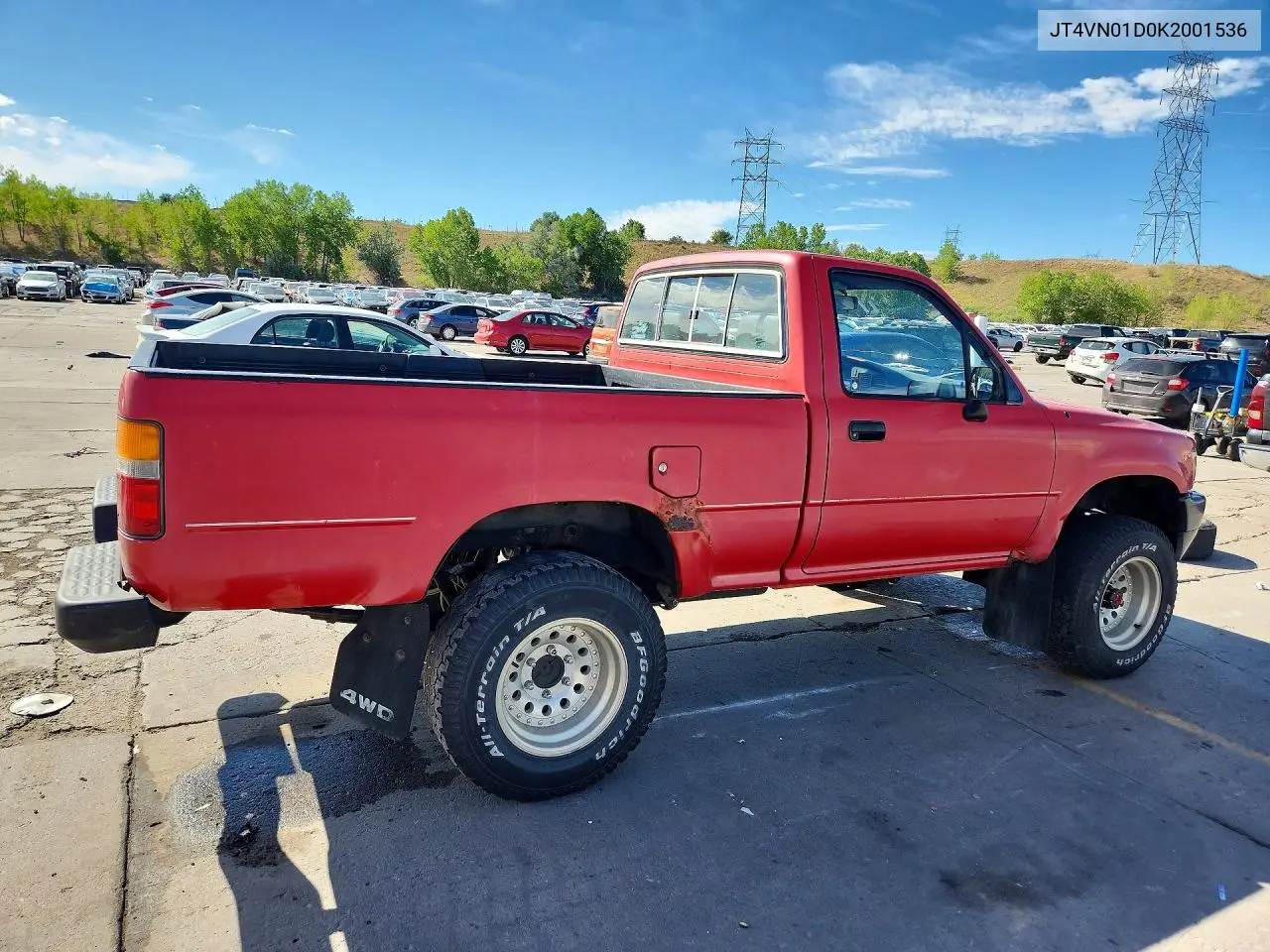 1989 Toyota Pickup 1/2 Ton Short Wheelbase Dlx VIN: JT4VN01D0K2001536 Lot: 60665656