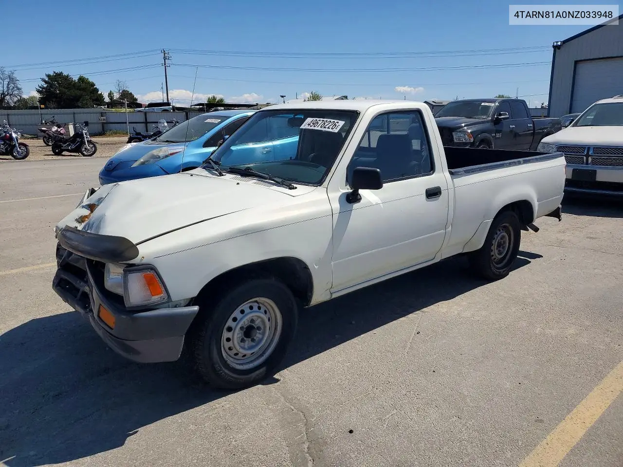 1992 Toyota Pickup Base VIN: 4TARN81A0NZ033948 Lot: 49678226