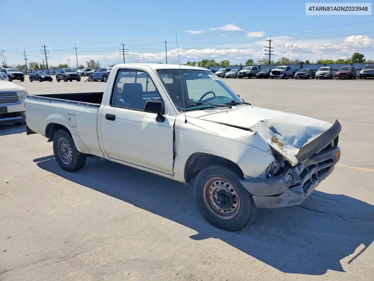 1992 Toyota Pickup Base VIN: 4TARN81A0NZ033948 Lot: 49678226