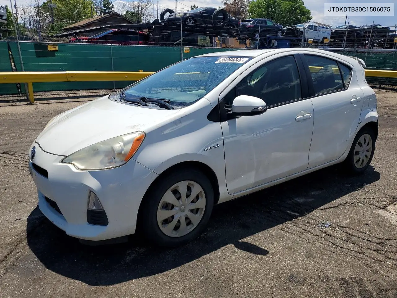 2012 Toyota Prius C Two VIN: JTDKDTB30C1506075 Lot: 59664046