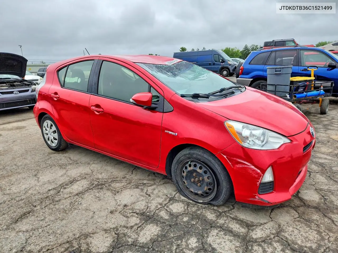 2012 Toyota Prius C Three VIN: JTDKDTB36C1521499 Lot: 60069416