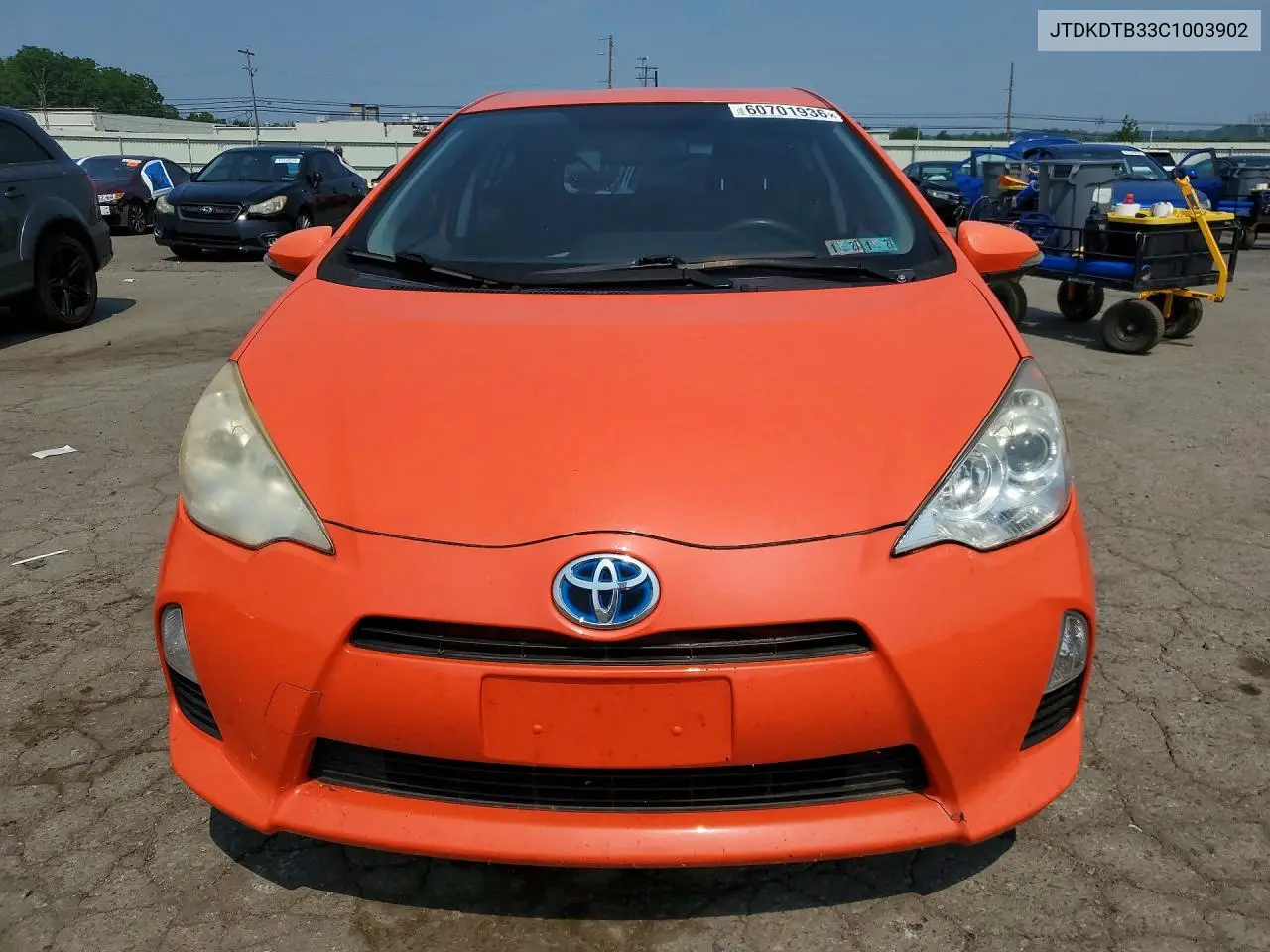 2012 Toyt Prius C VIN: JTDKDTB33C1003902 Lot: 60701936