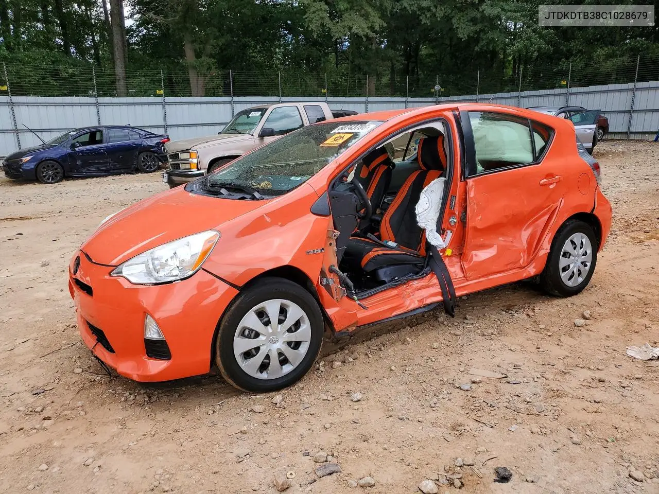 2012 Toyota Prius C Two VIN: JTDKDTB38C1028679 Lot: 60743786