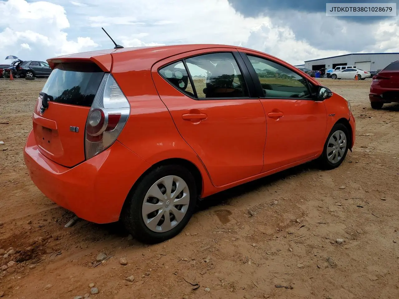 2012 Toyota Prius C Two VIN: JTDKDTB38C1028679 Lot: 60743786