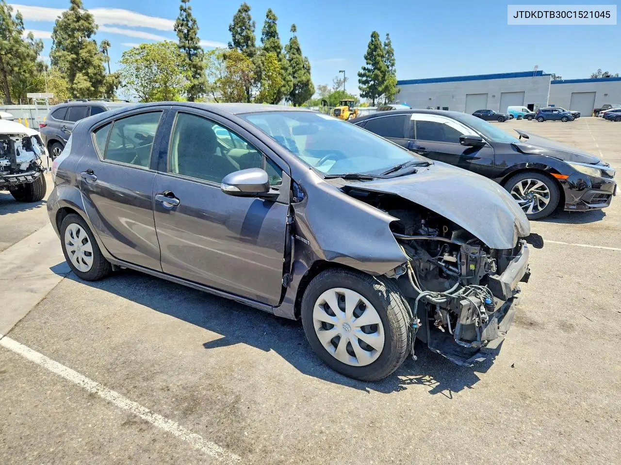 2012 Toyota Prius C Two VIN: JTDKDTB30C1521045 Lot: 61577336