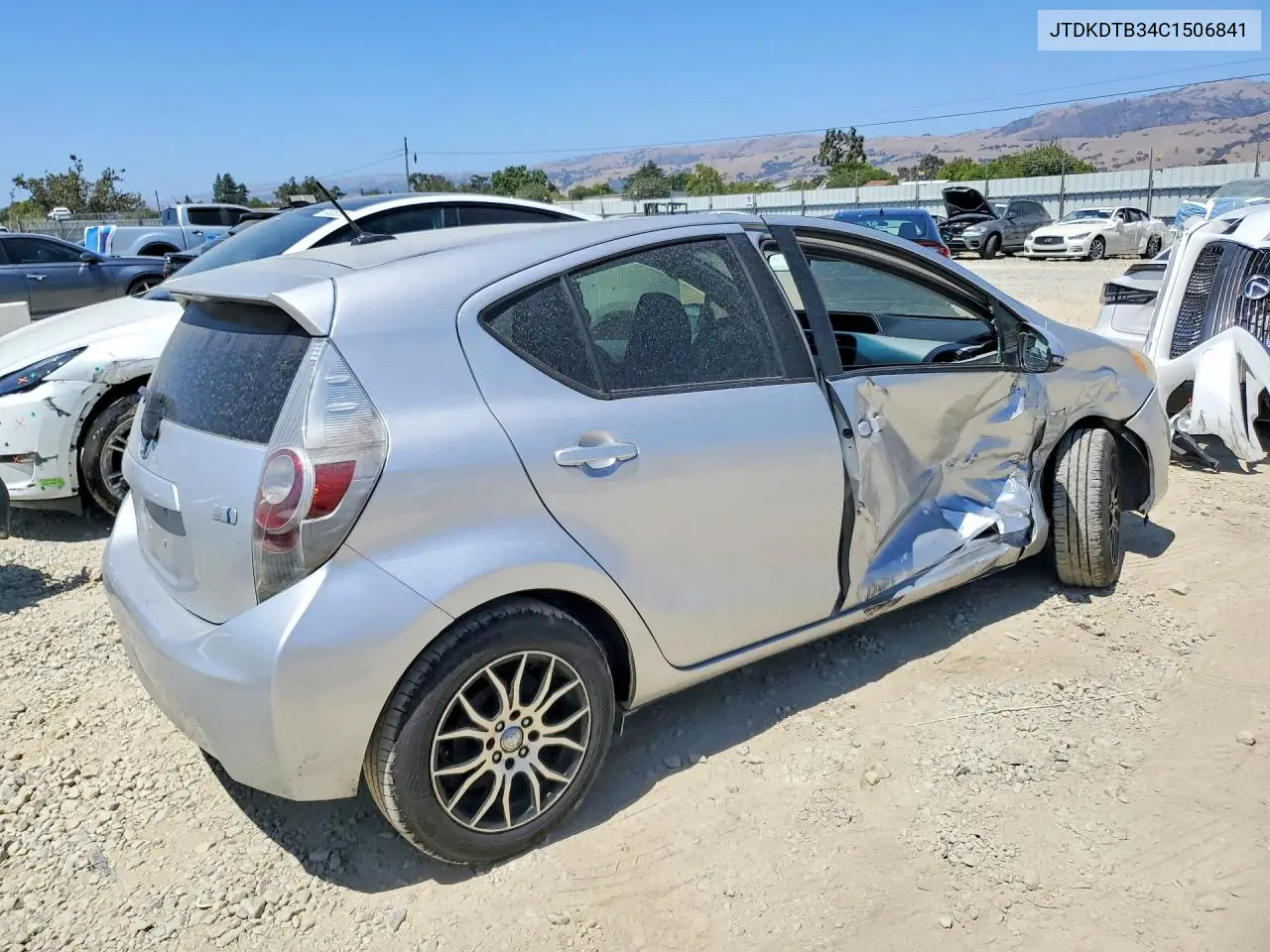 2012 Toyota Prius C Three VIN: JTDKDTB34C1506841 Lot: 61772686