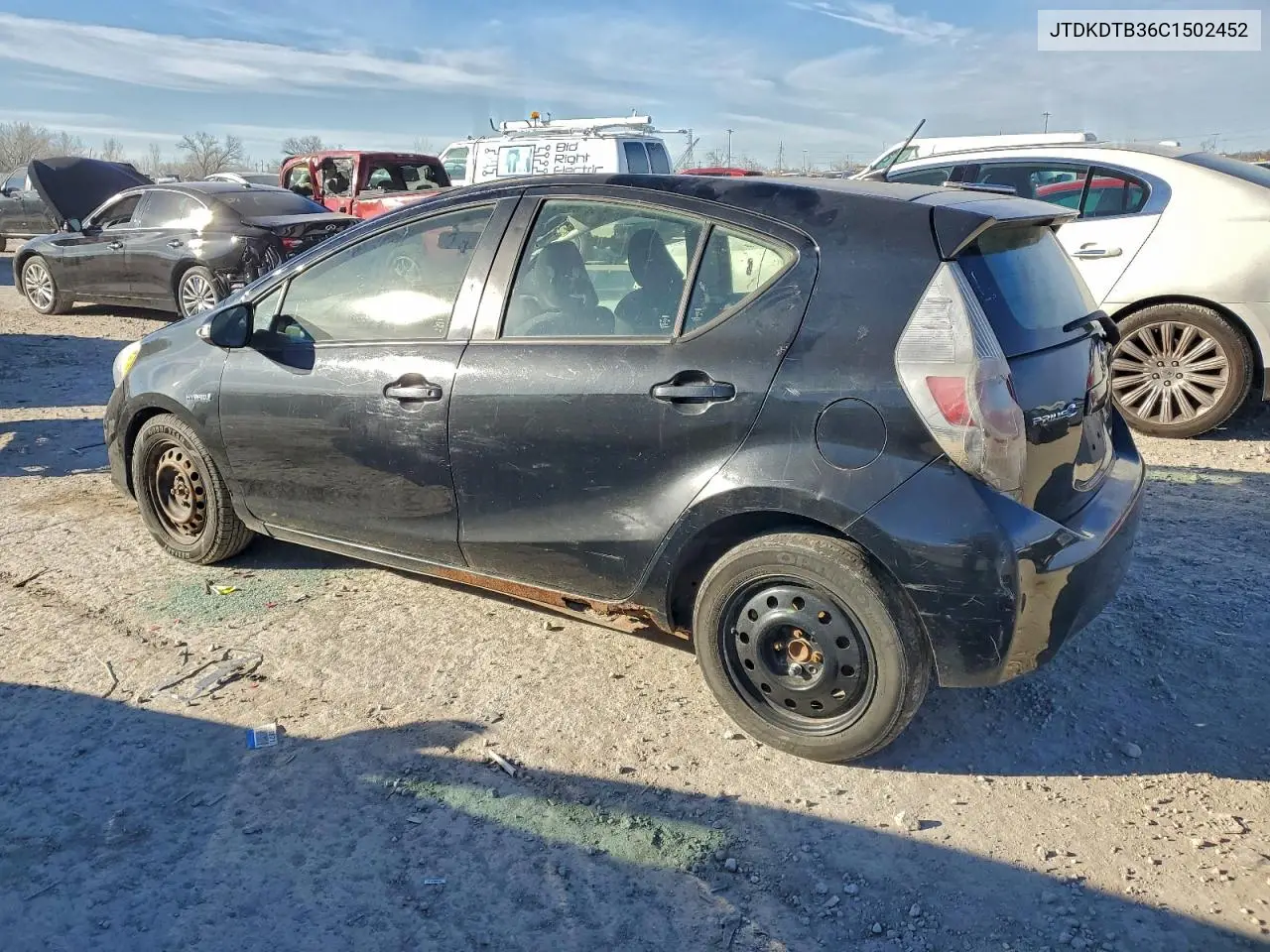 2012 Toyota Prius C VIN: JTDKDTB36C1502452 Lot: 73221725