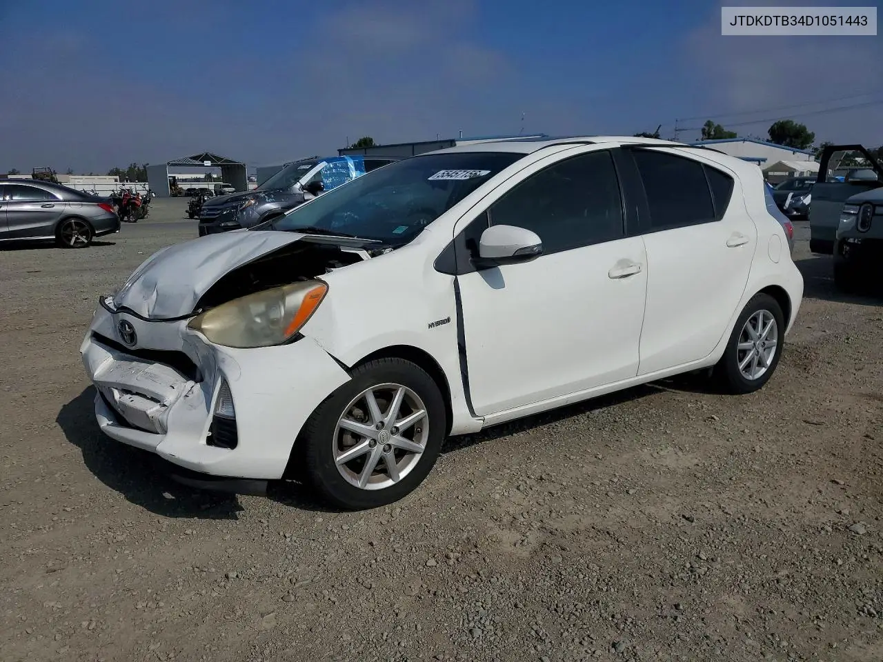2013 Toyota Prius C Three VIN: JTDKDTB34D1051443 Lot: 55457156