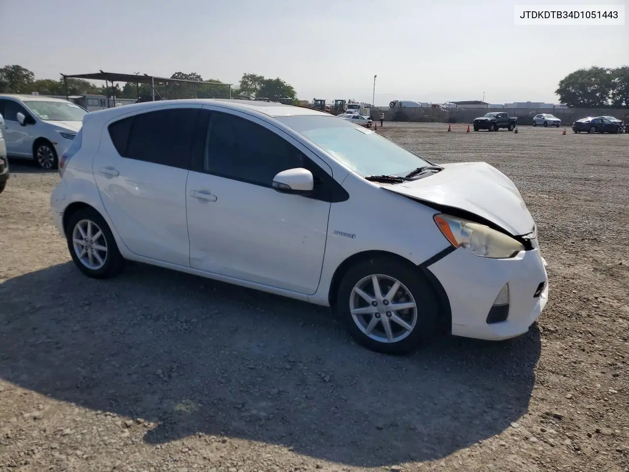 2013 Toyota Prius C Three VIN: JTDKDTB34D1051443 Lot: 55457156