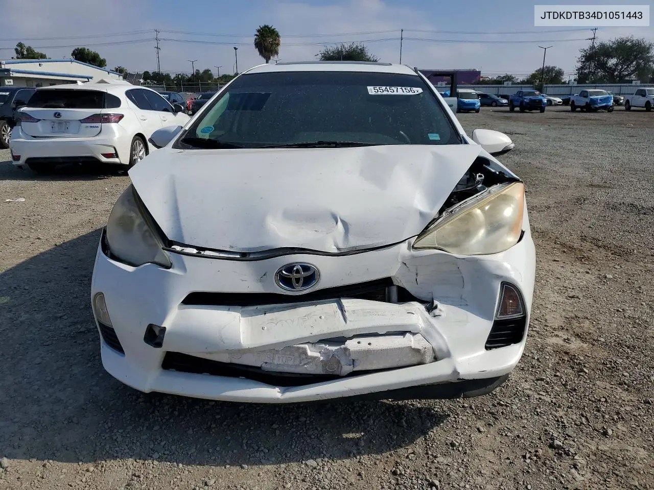2013 Toyota Prius C Three VIN: JTDKDTB34D1051443 Lot: 55457156
