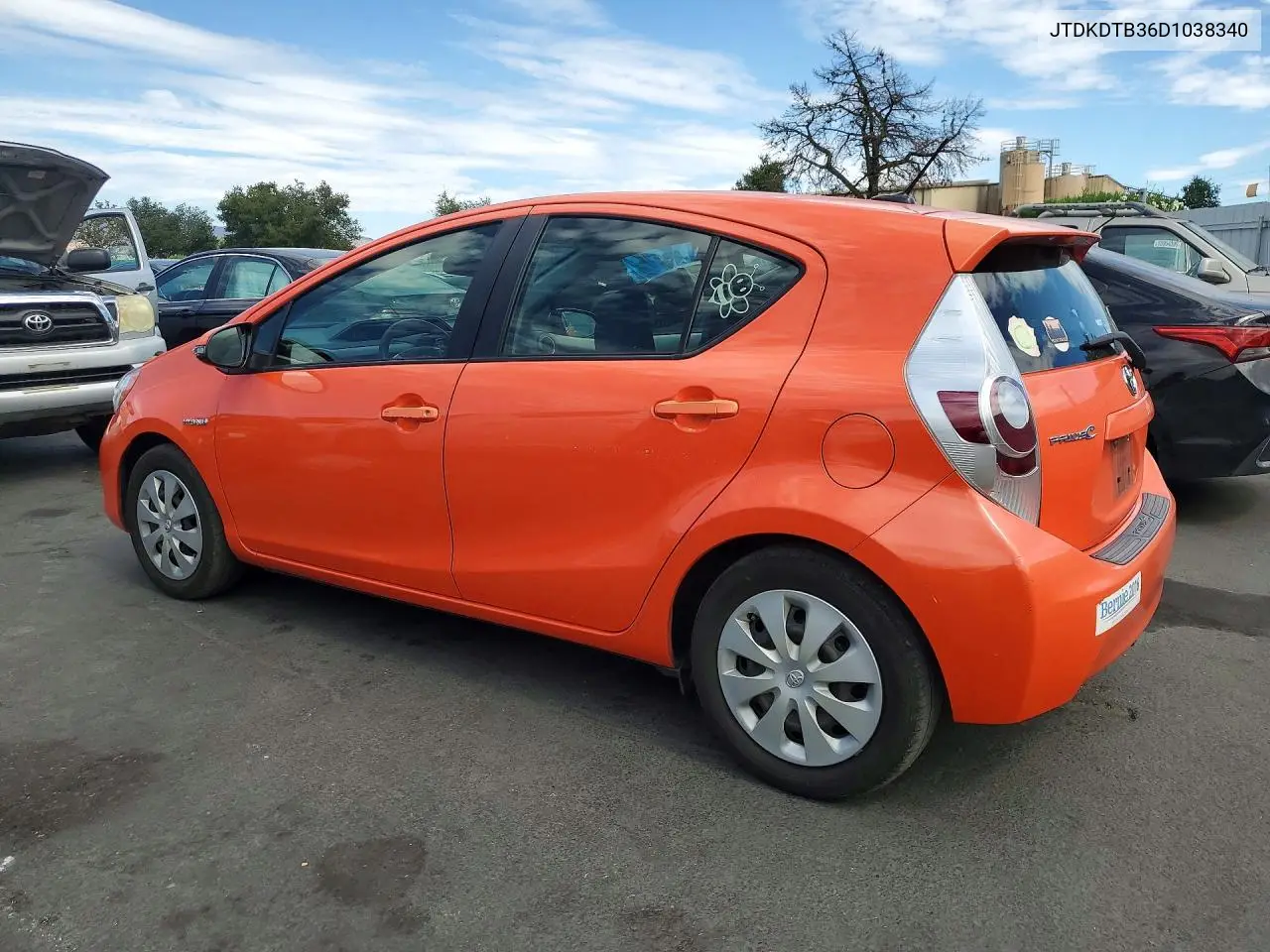 2013 Toyota Prius C Three VIN: JTDKDTB36D1038340 Lot: 61865846