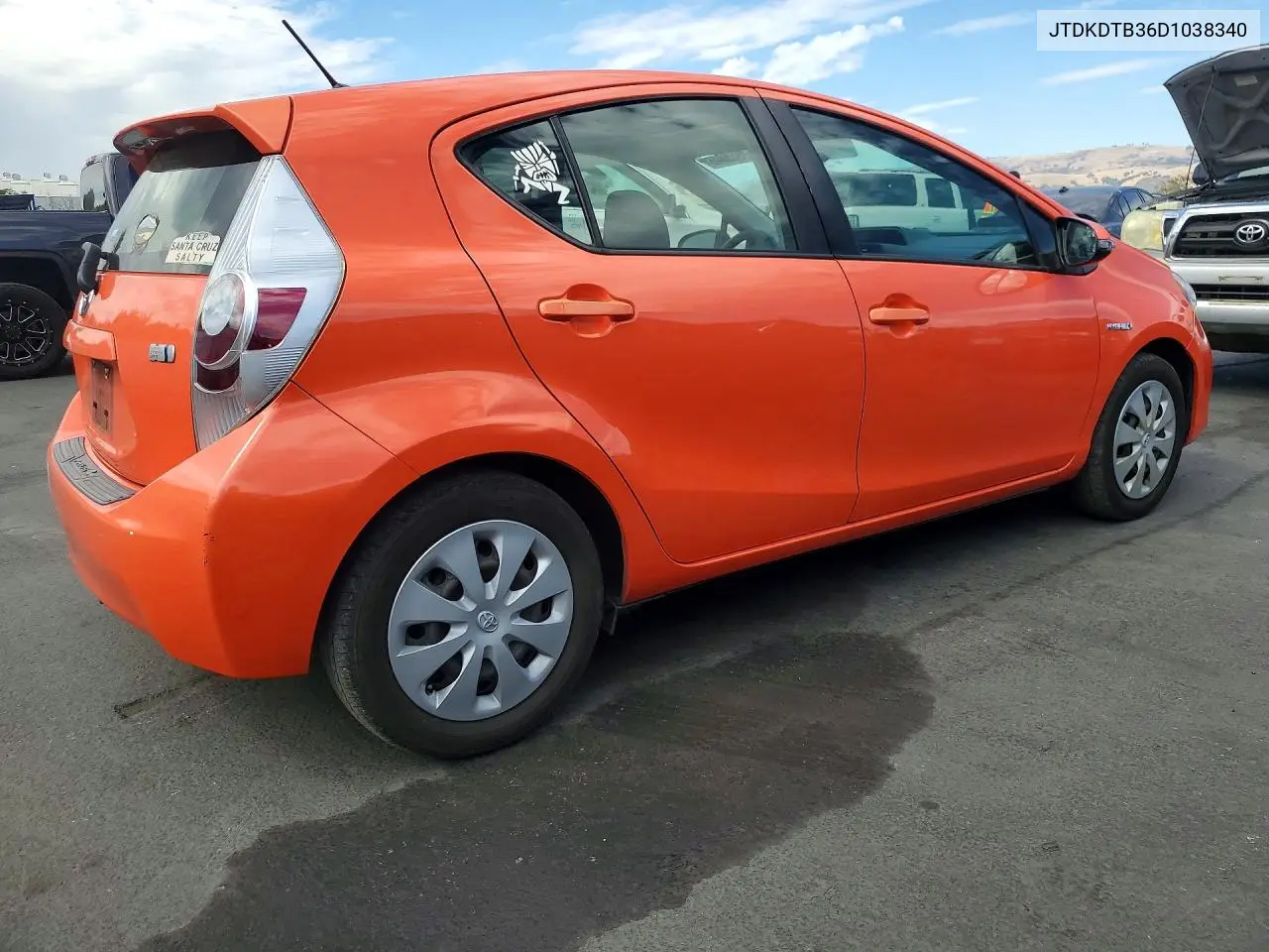 2013 Toyota Prius C Three VIN: JTDKDTB36D1038340 Lot: 61865846