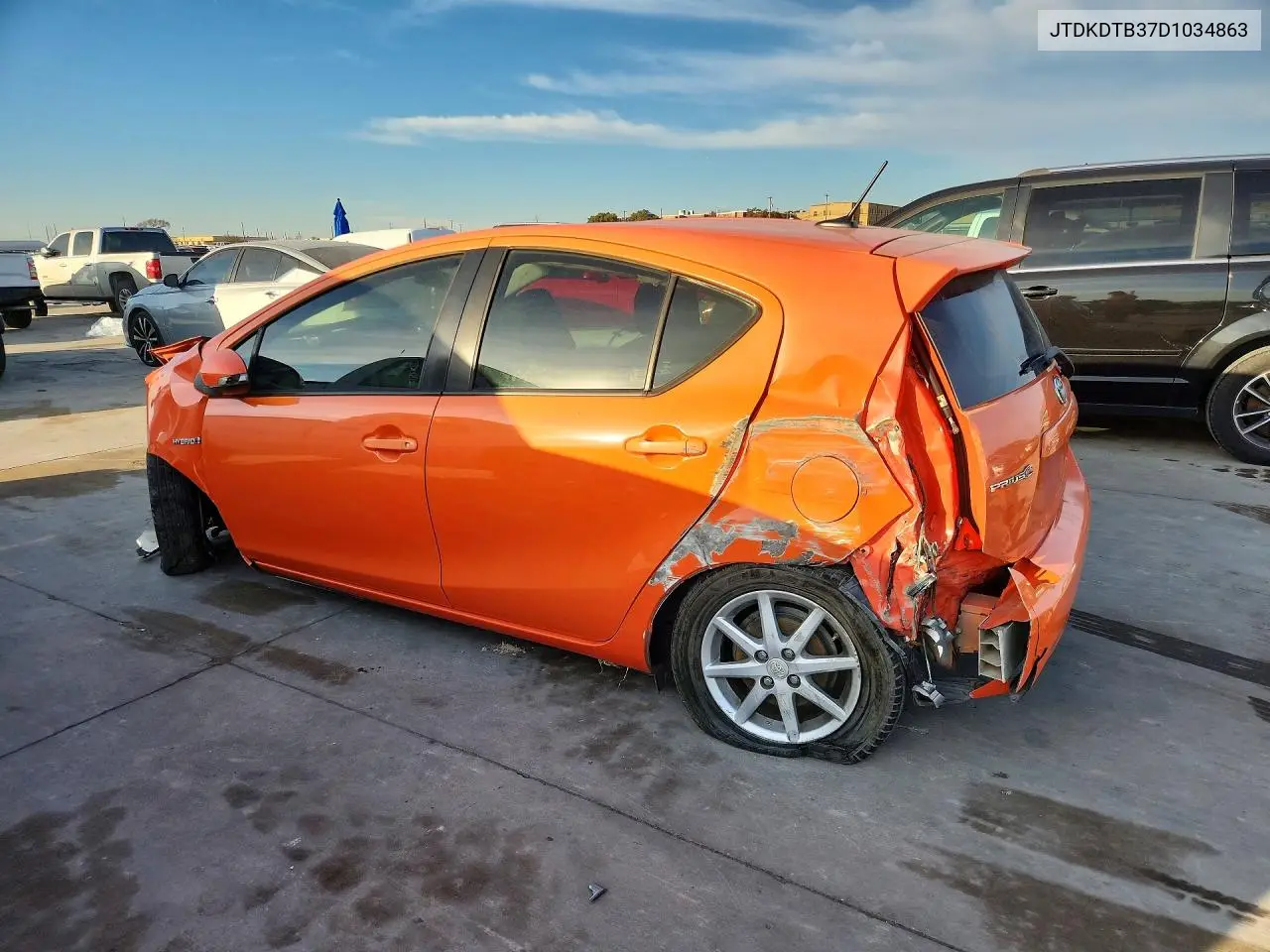 2013 Toyota Prius C VIN: JTDKDTB37D1034863 Lot: 76841615