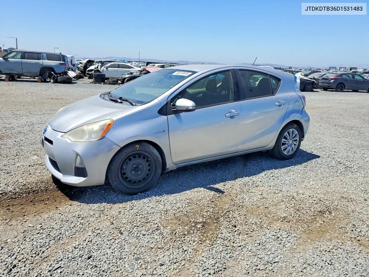 2013 Toyota Prius C VIN: JTDKDTB36D1531483 Lot: 78227075