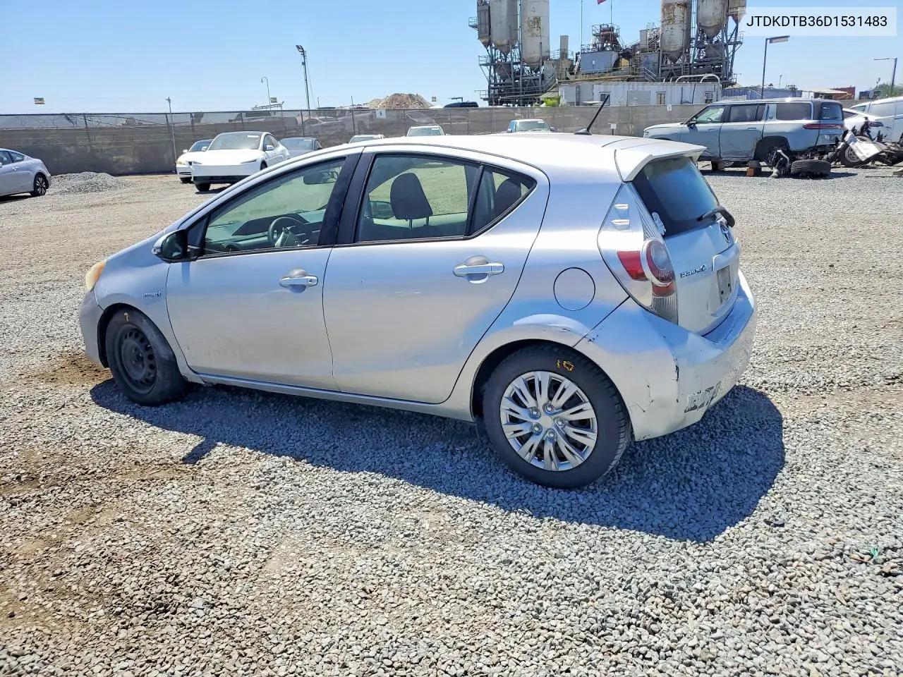 2013 Toyota Prius C VIN: JTDKDTB36D1531483 Lot: 78227075