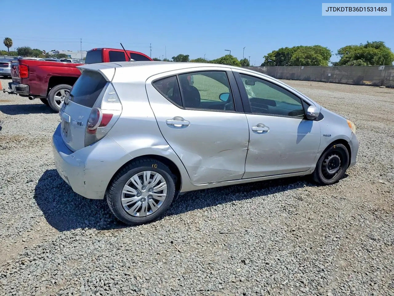 2013 Toyota Prius C VIN: JTDKDTB36D1531483 Lot: 78227075