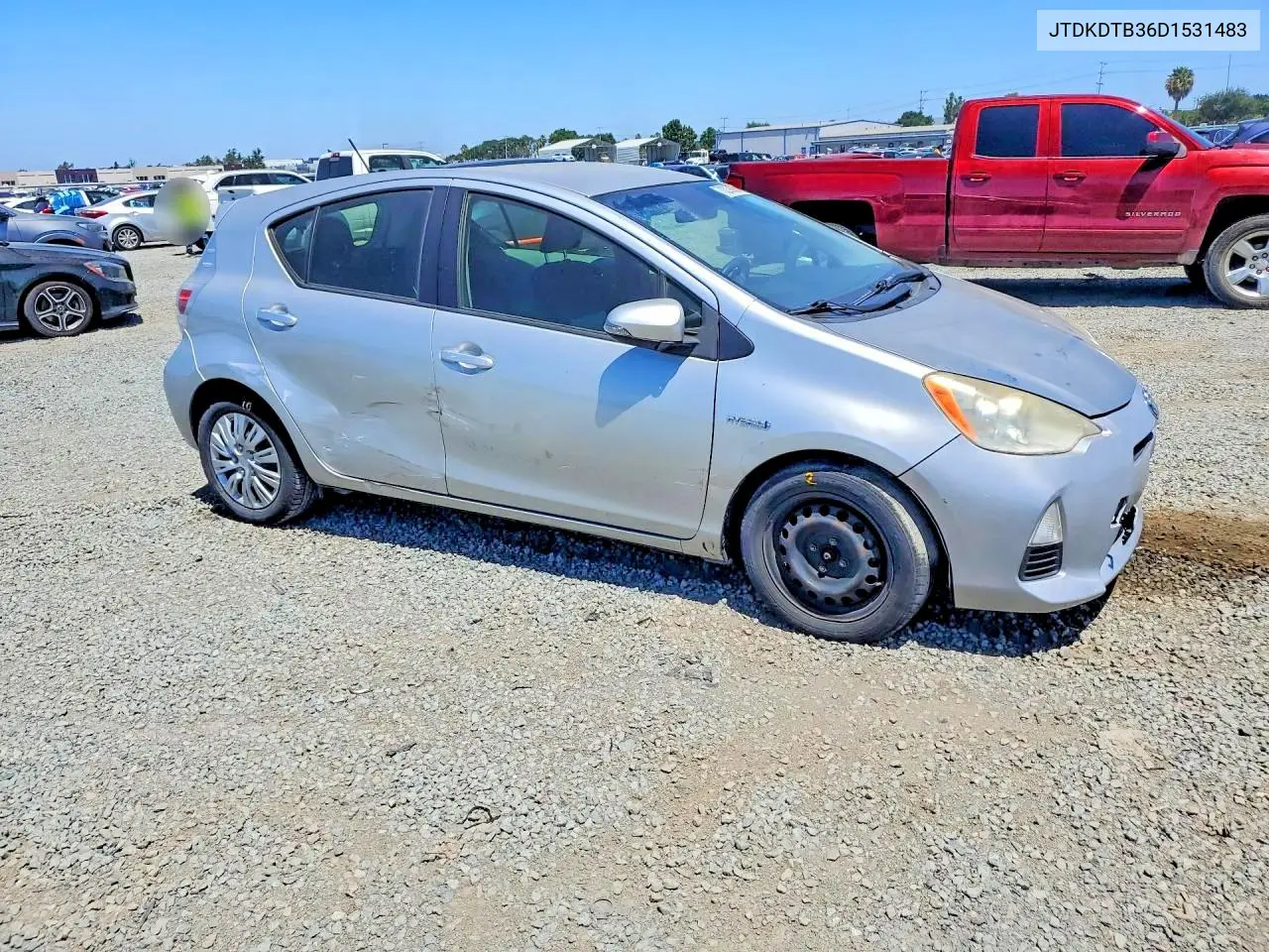 2013 Toyota Prius C VIN: JTDKDTB36D1531483 Lot: 78227075