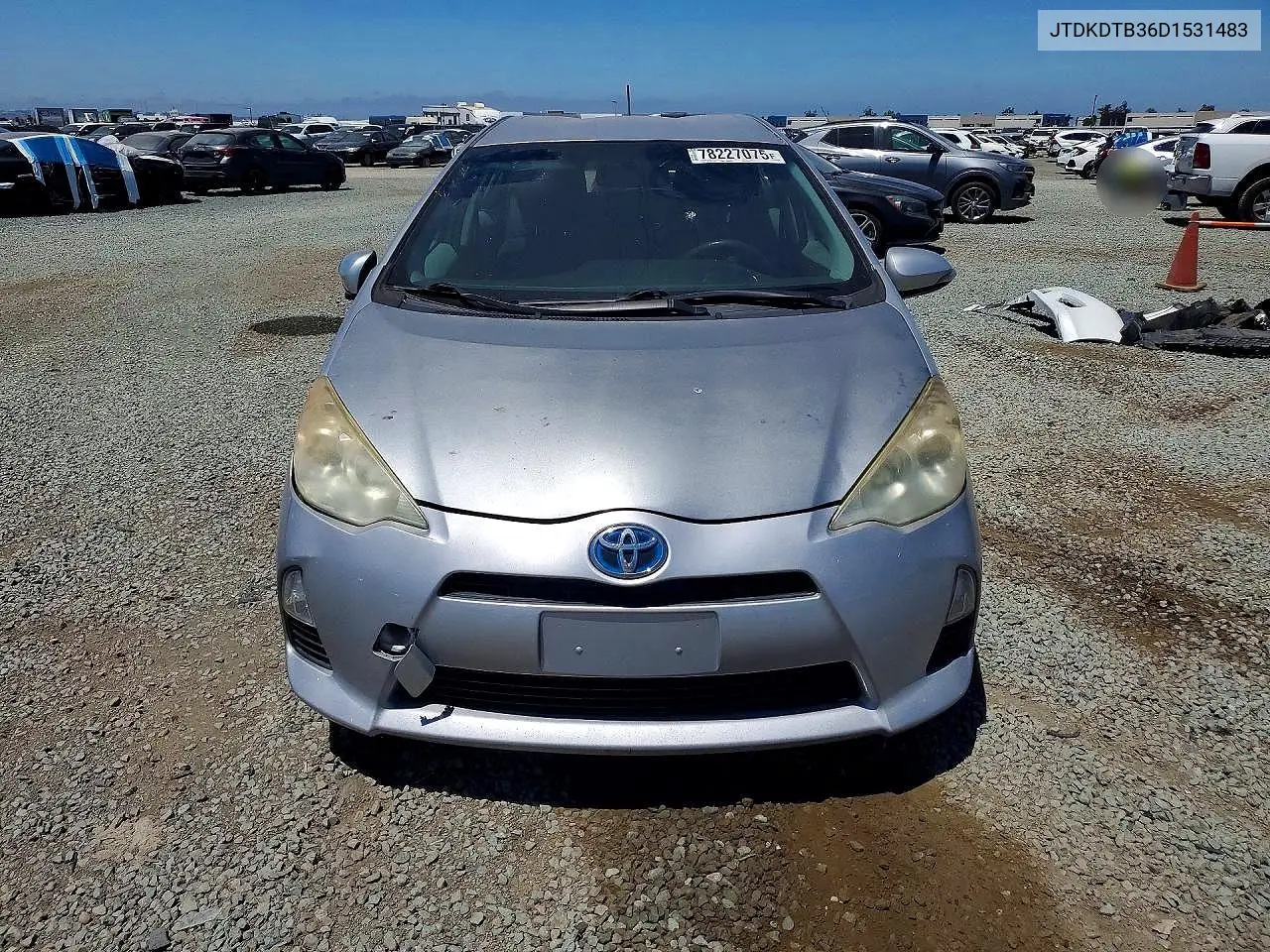 2013 Toyota Prius C VIN: JTDKDTB36D1531483 Lot: 78227075