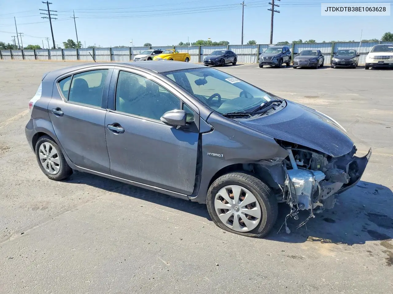2014 Toyota Prius C One VIN: JTDKDTB38E1063628 Lot: 60518226