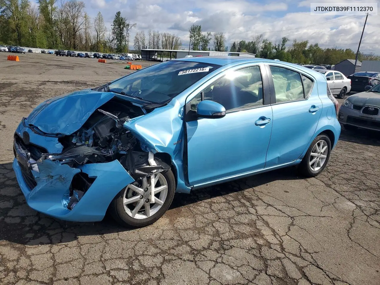 2015 Toyota Prius C Four VIN: JTDKDTB39F1112370 Lot: 50172216