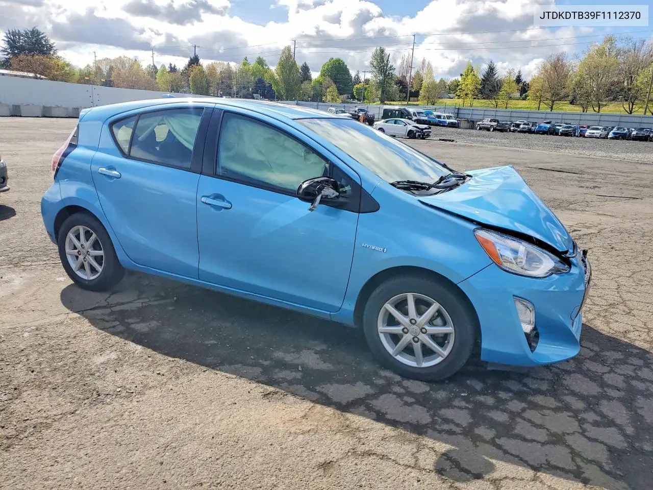 2015 Toyota Prius C Four VIN: JTDKDTB39F1112370 Lot: 50172216