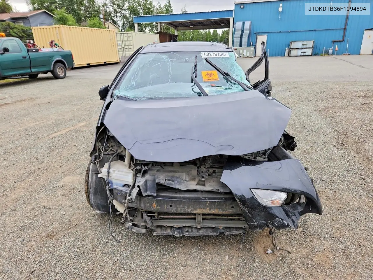2015 Toyota Prius C Four VIN: JTDKDTB36F1094894 Lot: 60279736