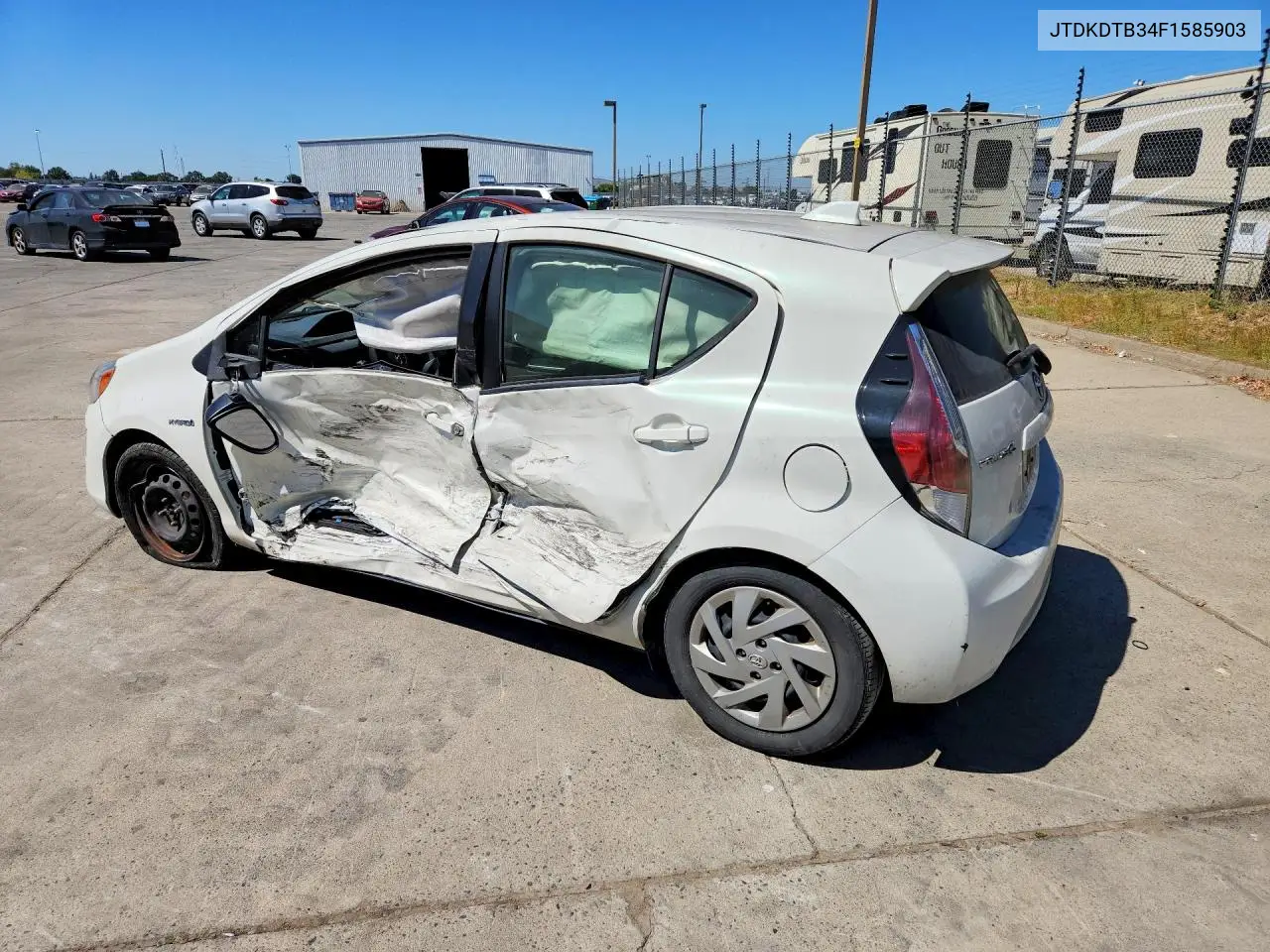 2015 Toyota Prius C Two VIN: JTDKDTB34F1585903 Lot: 60721616