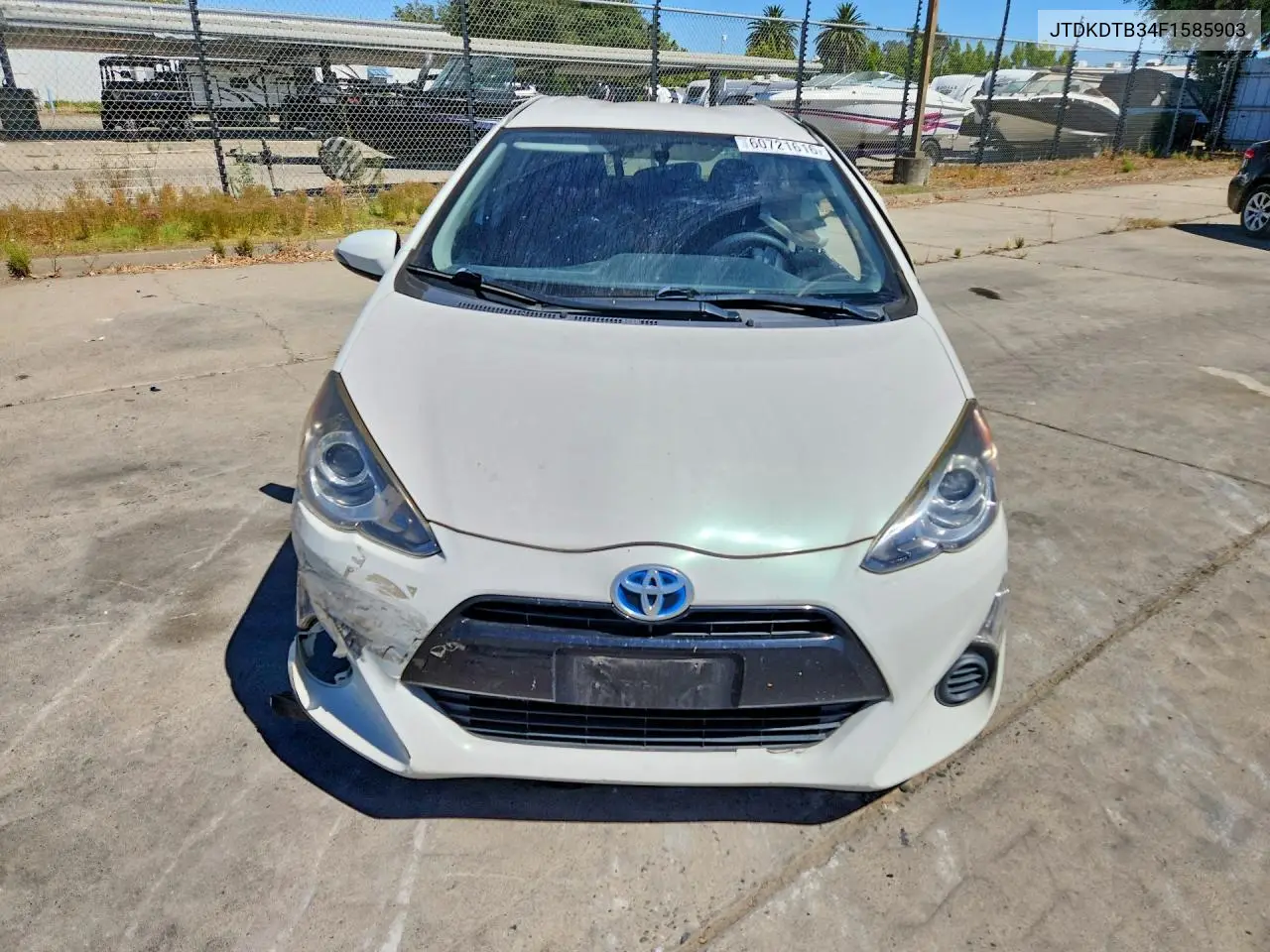 2015 Toyota Prius C Two VIN: JTDKDTB34F1585903 Lot: 60721616