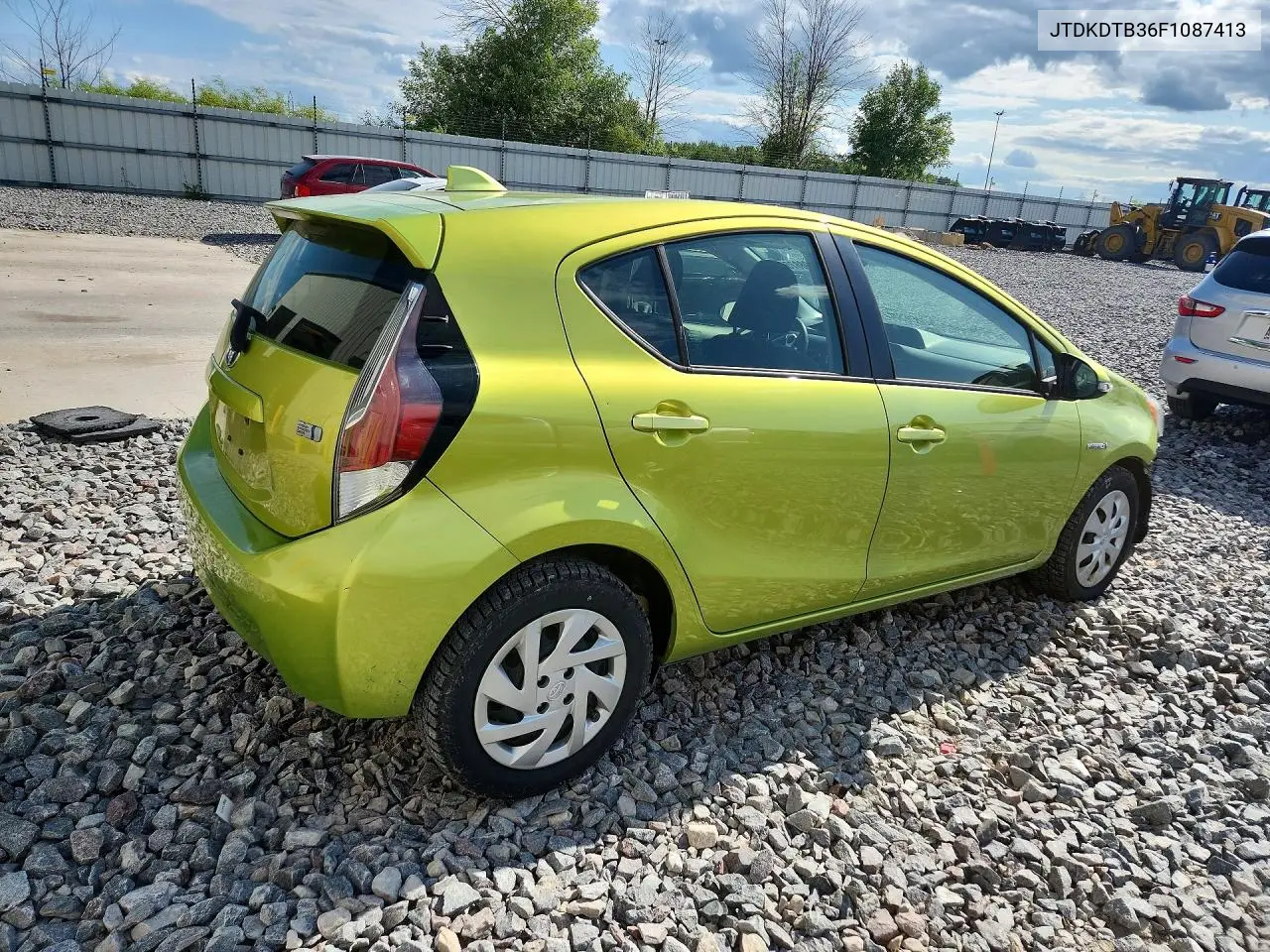 2015 Toyota Prius C Three VIN: JTDKDTB36F1087413 Lot: 61988756