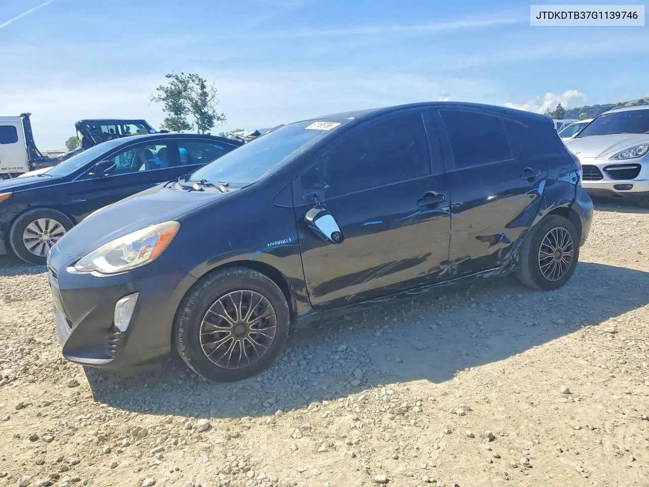 2016 Toyota Prius C Three VIN: JTDKDTB37G1139746 Lot: 51168786