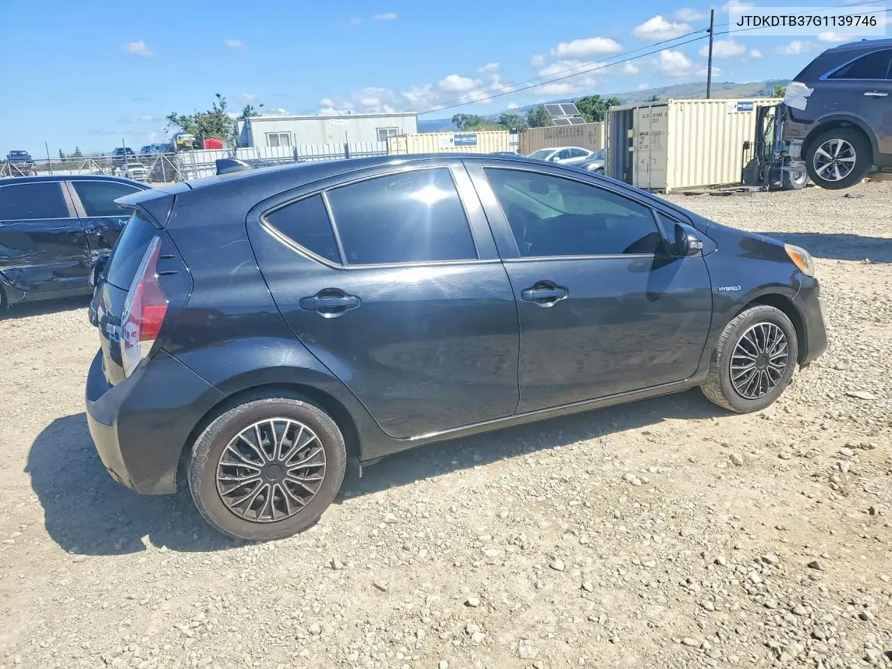 2016 Toyota Prius C Three VIN: JTDKDTB37G1139746 Lot: 51168786
