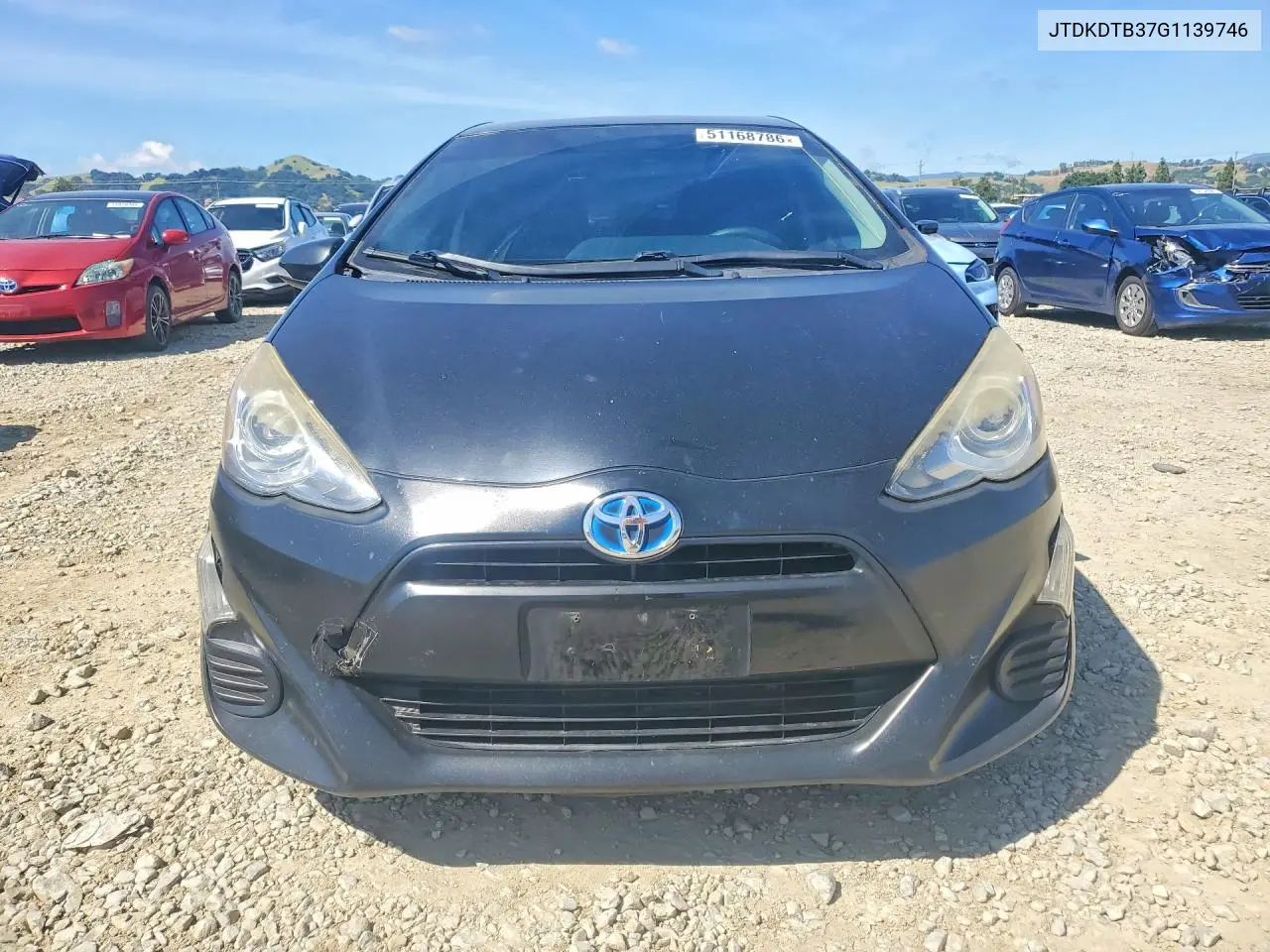 2016 Toyota Prius C Three VIN: JTDKDTB37G1139746 Lot: 51168786