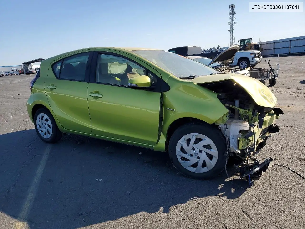 2016 Toyota Prius C One VIN: JTDKDTB33G1137041 Lot: 60238616