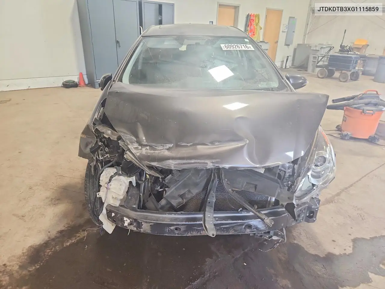 2016 Toyota Prius C Four VIN: JTDKDTB3XG1115859 Lot: 60926716