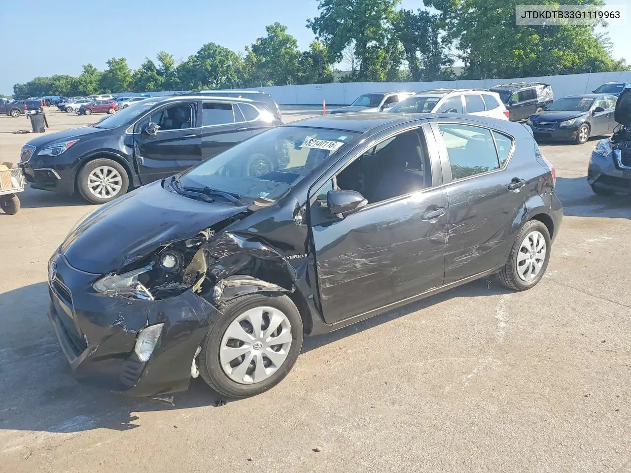 2016 Toyota Prius C Two VIN: JTDKDTB33G1119963 Lot: 62140116
