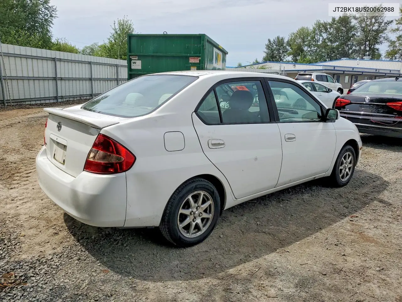 2002 Toyota Prius Base VIN: JT2BK18U520062988 Lot: 61805636