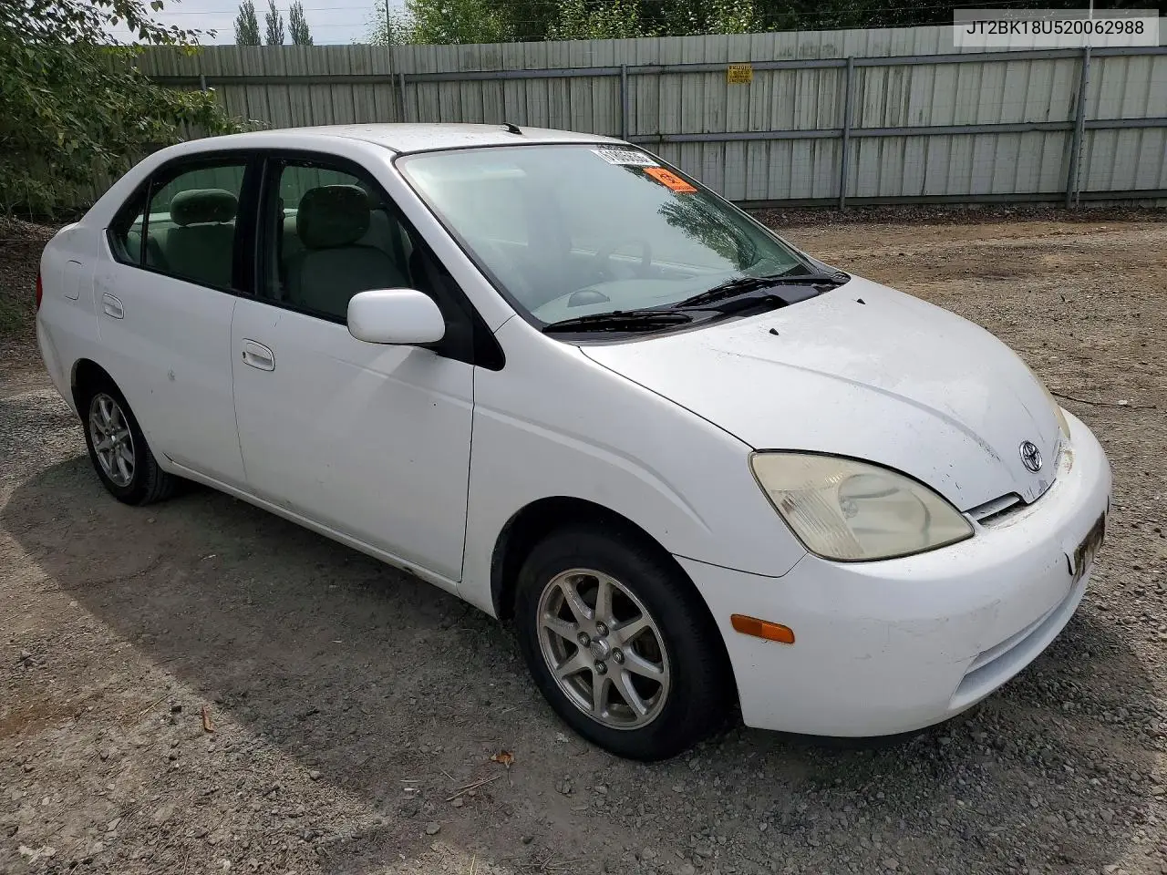 2002 Toyota Prius Base VIN: JT2BK18U520062988 Lot: 61805636